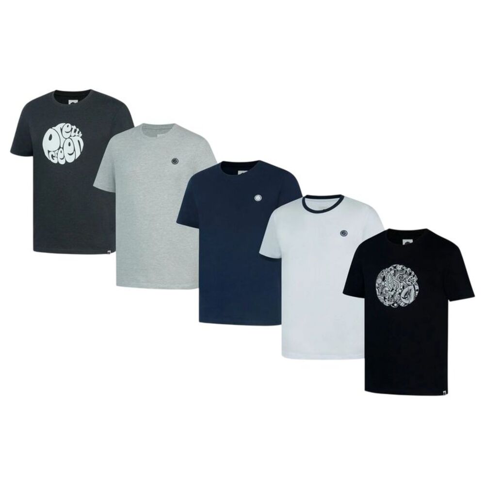 Pretty Green Mens T-Shirt (Pack of 5) / Multicolored